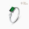 DR East-West Lab Grown Emerald Row Promise Ring