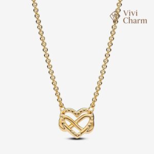 Sparkling Infinity Heart Collier Necklace